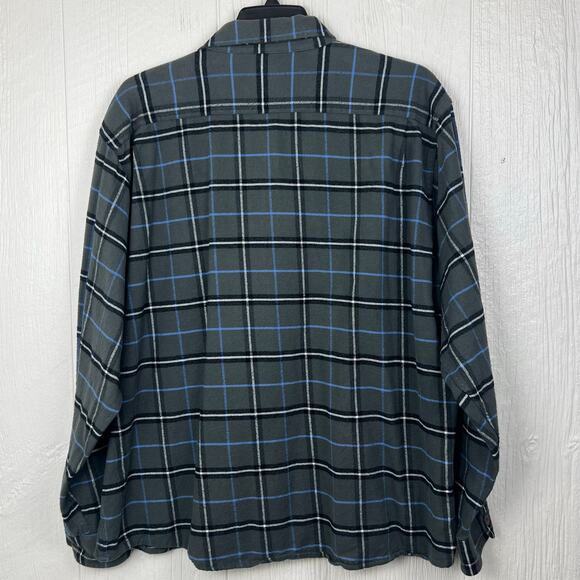 Wrangler flannel shirt men’s 3XL gray/black plaid button up long sleeve - Picture 6 of 6